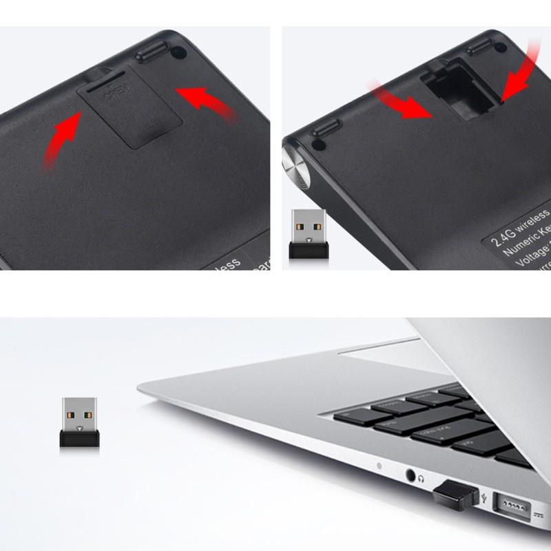 HSV 2.4G USB Wireless Numeric Keypad 20 Keys Digital Keyboard Laptop Computer Numpad