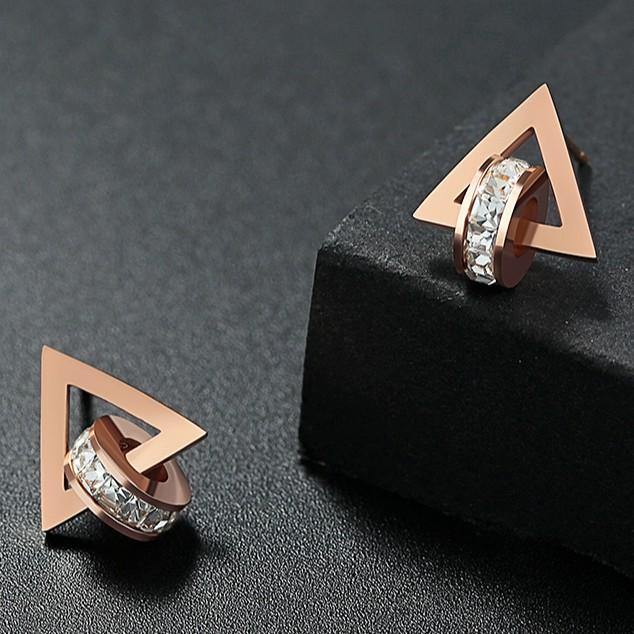 Bông Tai Khuyên Tai Nữ Titan Không Gỉ Hạt Lấp Lánh Sang Trọng Style Hàn Quốc FBT05