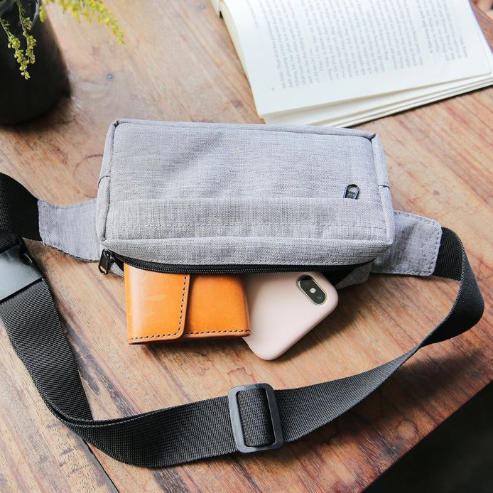 TÚI ĐEO CHÉO Mini Tiện Lợi BUMBAG Vải Canvas Cao Cấp Chống Thấm Nước Unisex Nam Nữ Chuẩn Dim DOLANTO