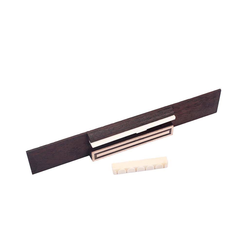 Replacement Classical Guitar Bridge&Bone Saddle Nut Set for Guitar Accessory