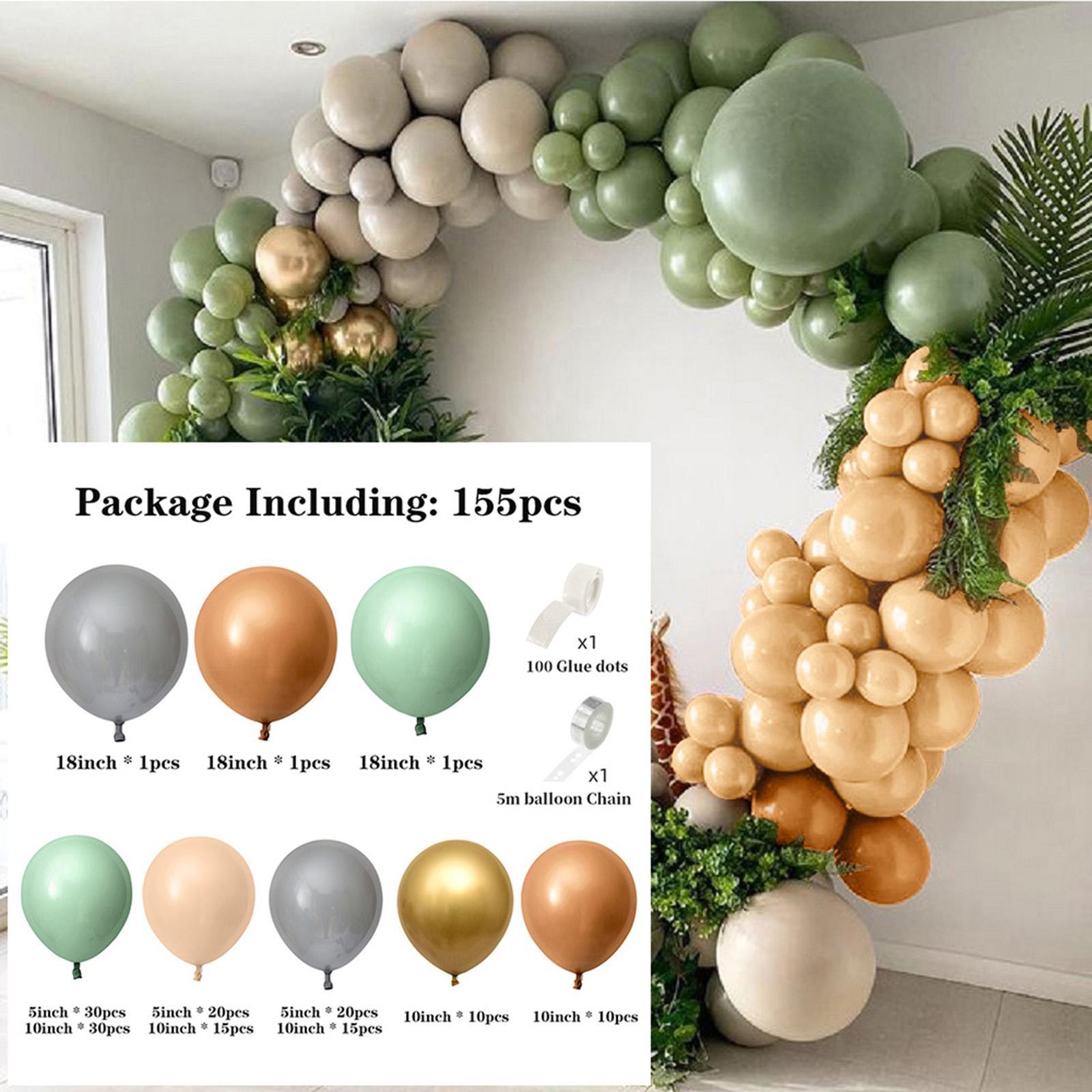 155x Balloons Garland Arch Kit Background Decorations for Party Events Boys