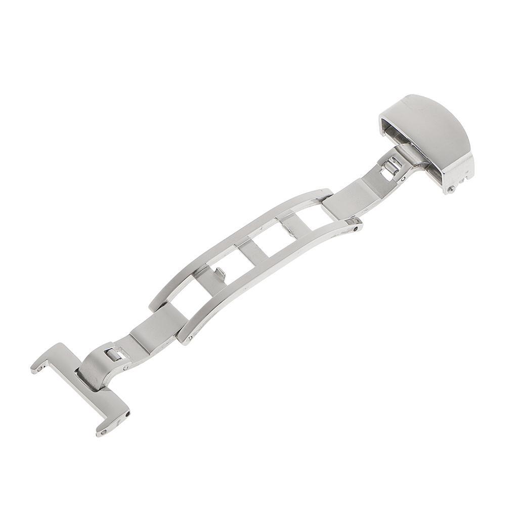 Stainless Steel Butterfly Clasp Watch Buckle Push Belt Strap Clasp