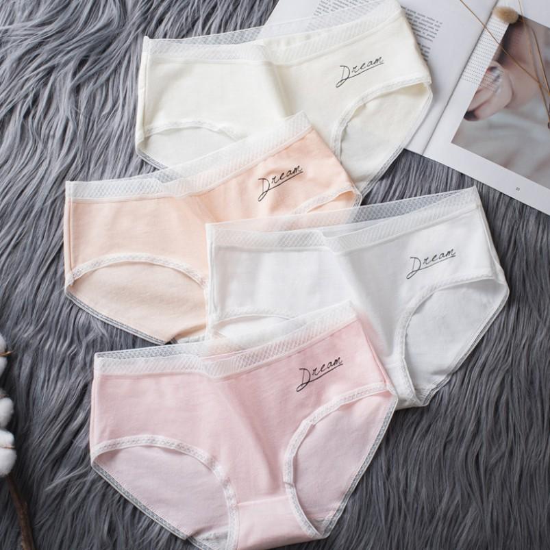 Quần lót cotton màu trơn thời trang cho nữ