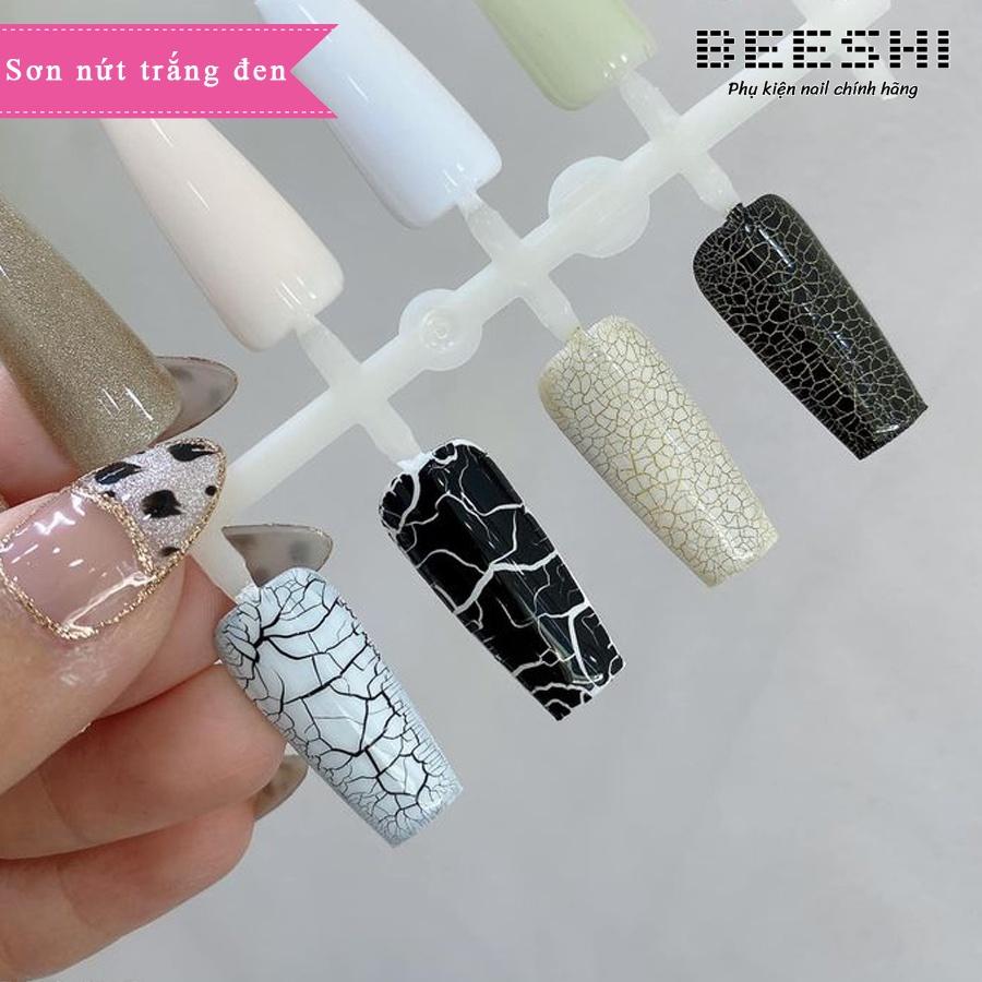 Sơn gel nứt đen trắng beeshi shop nail