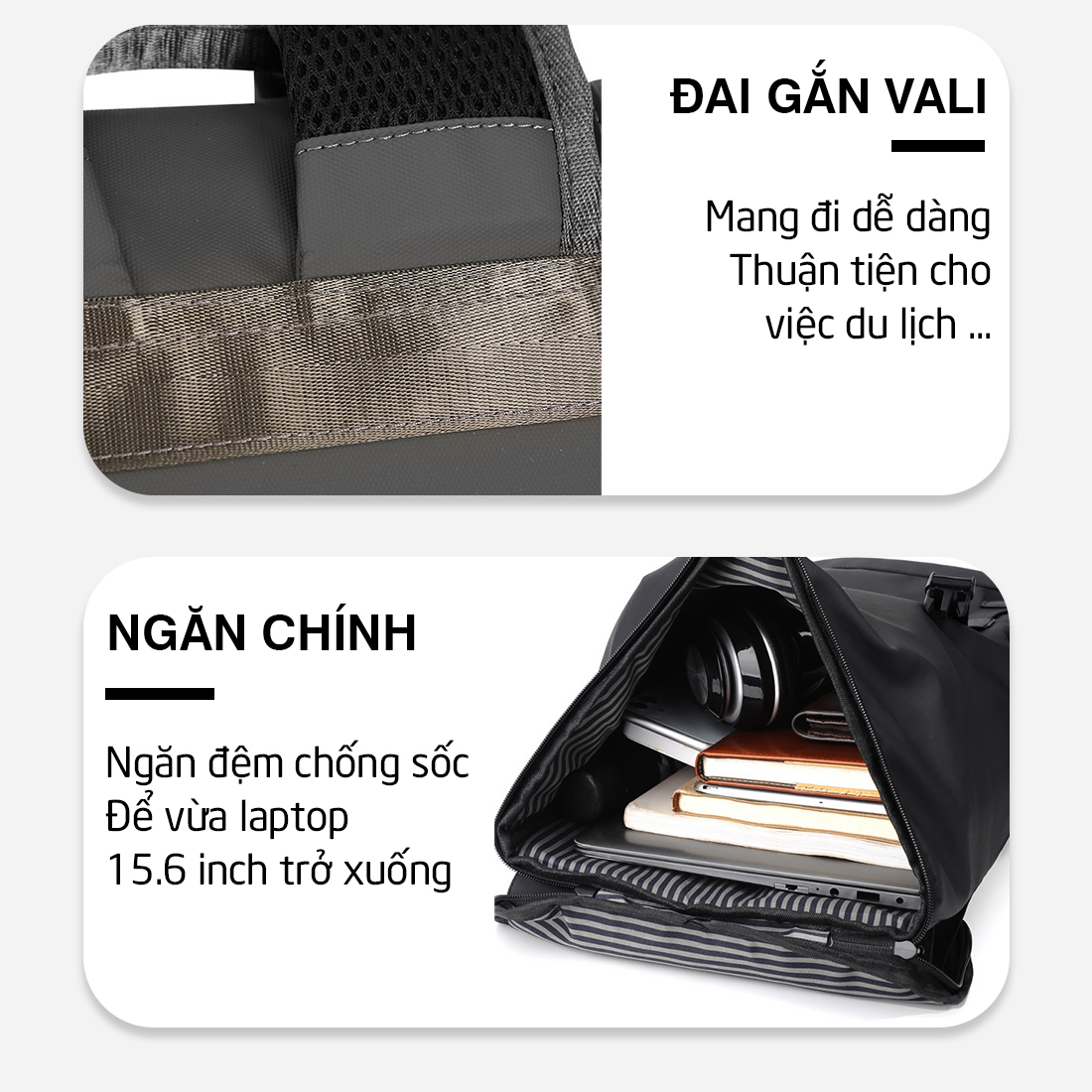 Balo Nam Nữ MENDO - Balo thời trang đi học, du lịch sức chứa lớn- B8029