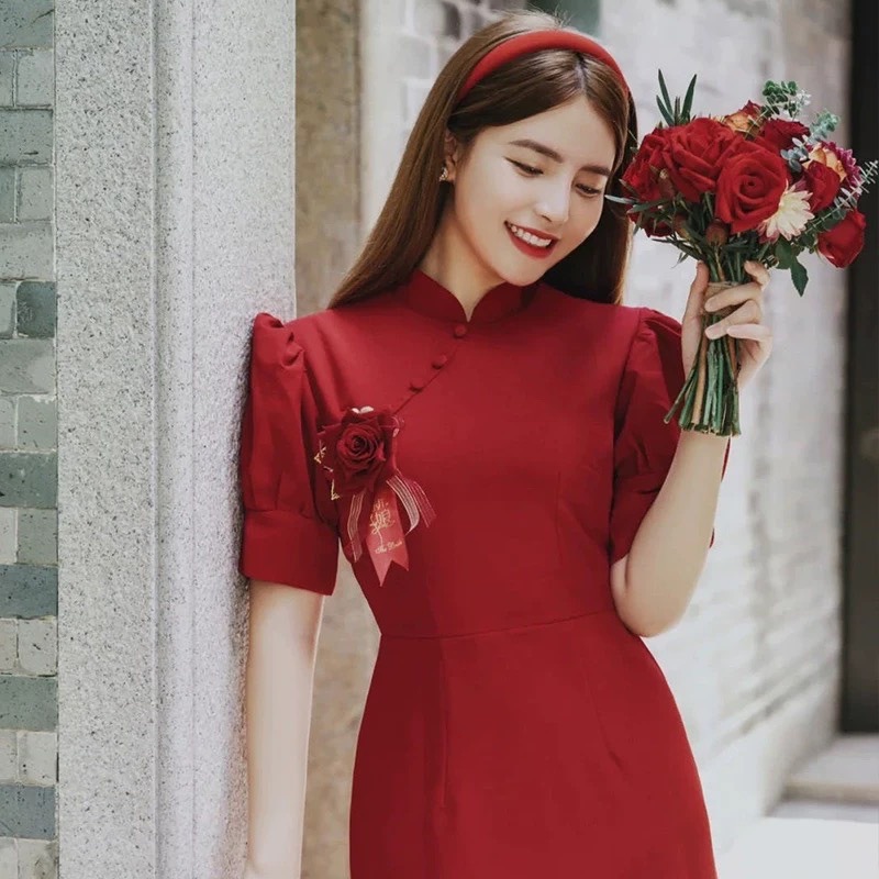 Đầm đỏ cổ tàu 2 mẫu siêu hot