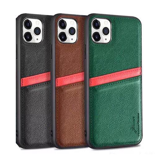 Ốp lưng cho iPhone 11 Pro Max hiệu j-CASE Leather Card chống sốc - Hàng nhập khẩu