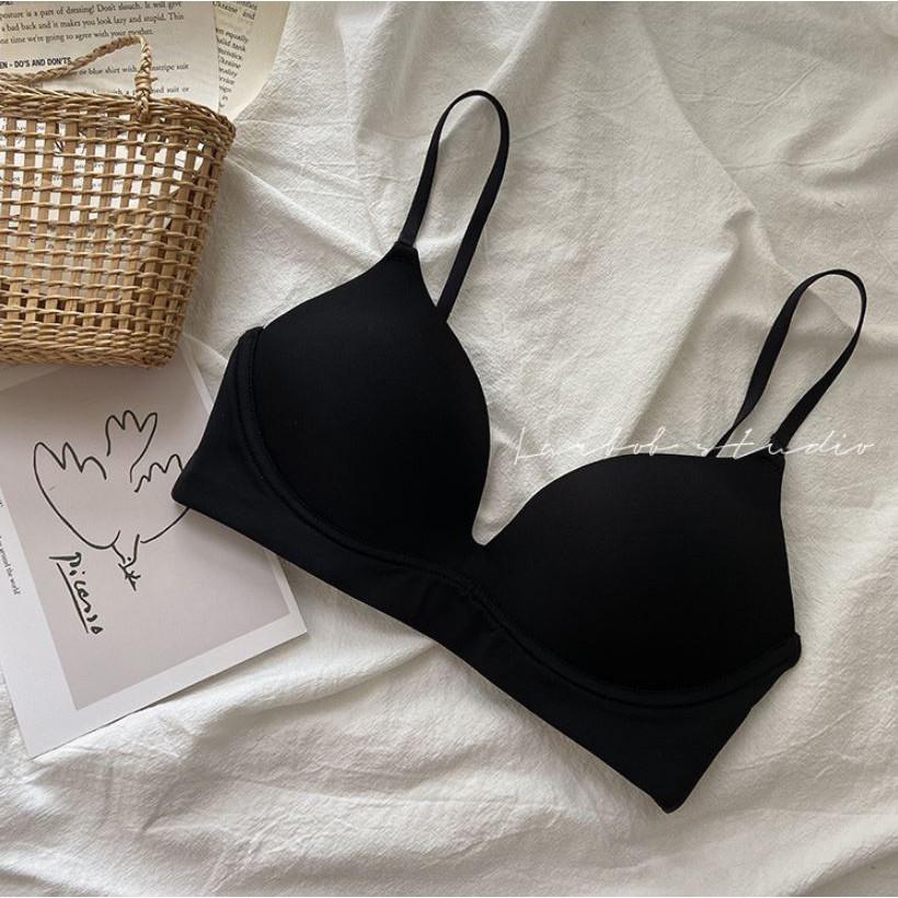 Bralette Trơn Siêu Mềm Mịn Cao Cấp B351 - Đen,L