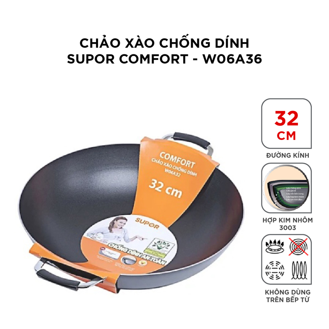 Chảo xào chống dính Comfort Supor