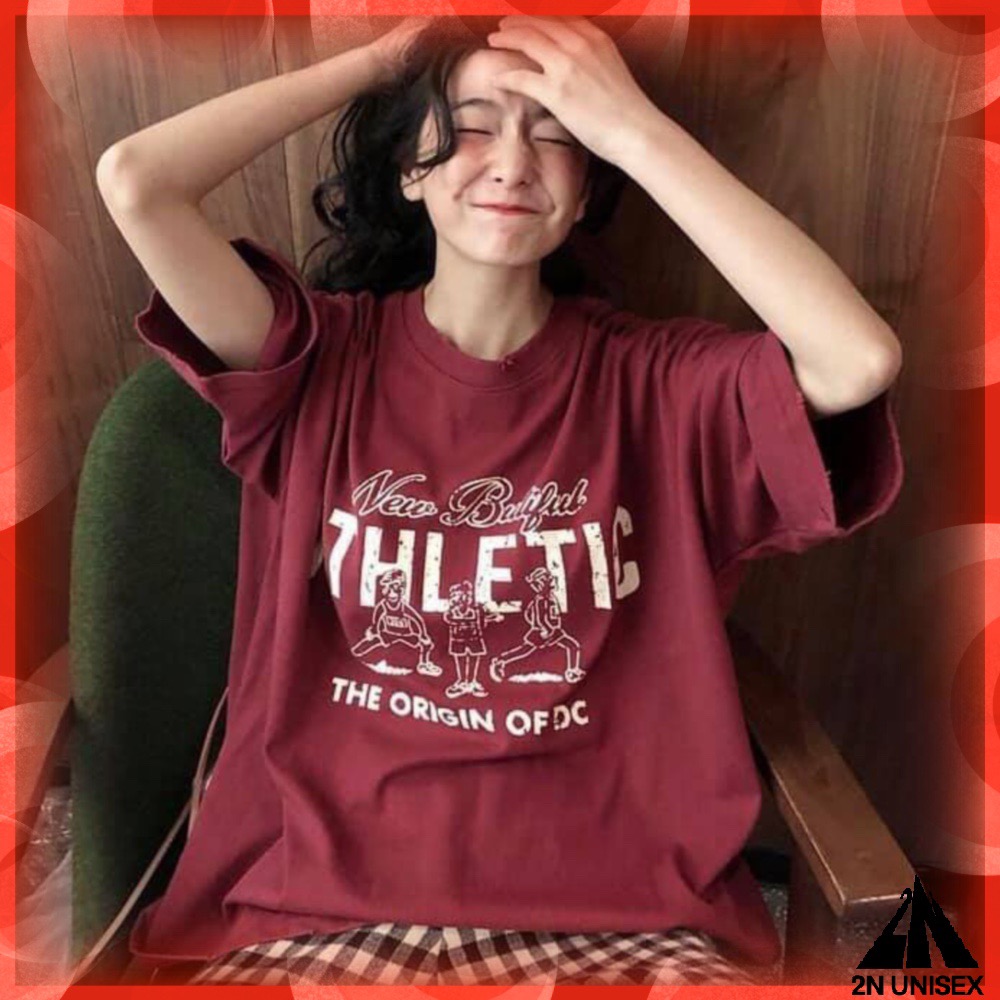 [ Có Ảnh Thật ] Áo thun unisex tay lỡ form rộng - Phông Athletic