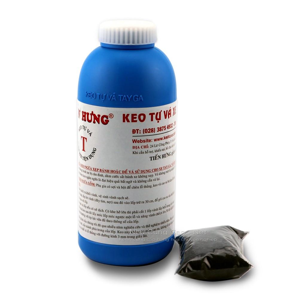 Keo tự vá và phòng ngừa thủng lốp _ Tiến Hưng 600ml dùng cho Moto xe máy