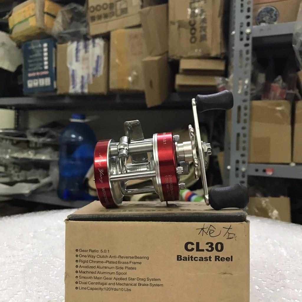 Xả Kho Máy Câu Ngang Tay Phải CL30 Kim Loại (Gear Ratio 5.0:1)- Còn màu đỏ