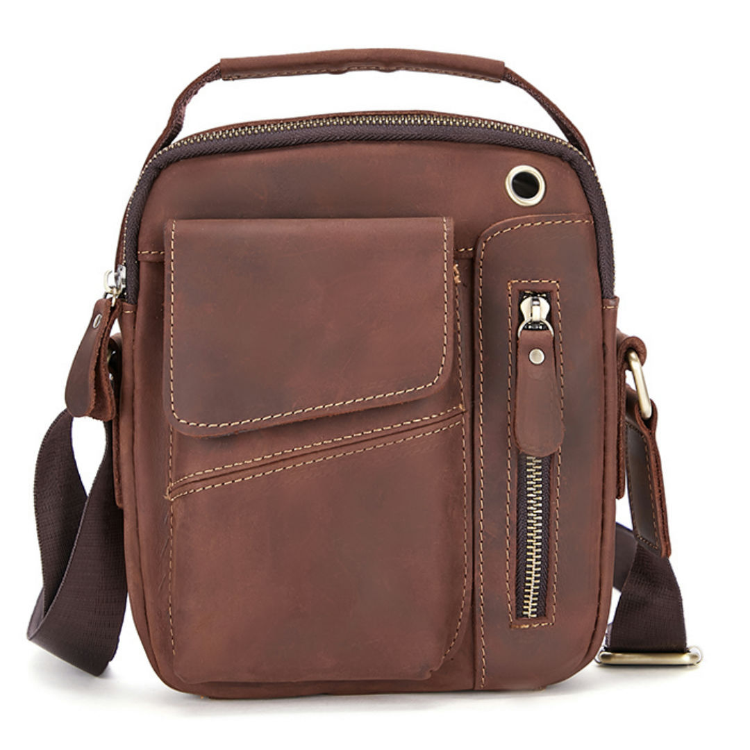 Túi đeo chéo nam DA BÒ THẬT – BEE GEE DCN9383A