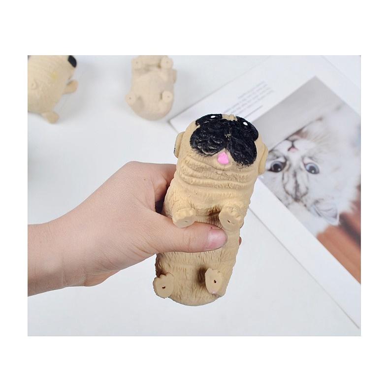 Đồ chơi Squishy Mochi hình CHÓ PITBULL KÉO DÀI mềm mịn dễ thương chân thực giảm stress co dãn đàn hồi ngộ nghĩnh chậm tă