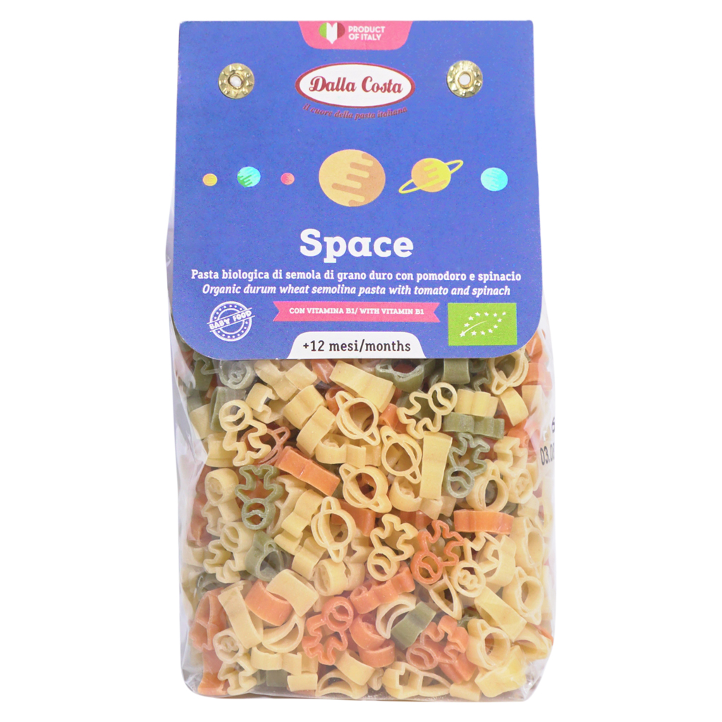 Nui Rau Củ Hữu Cơ Cho Bé Hình Space 200g Dalla Costa Organic 