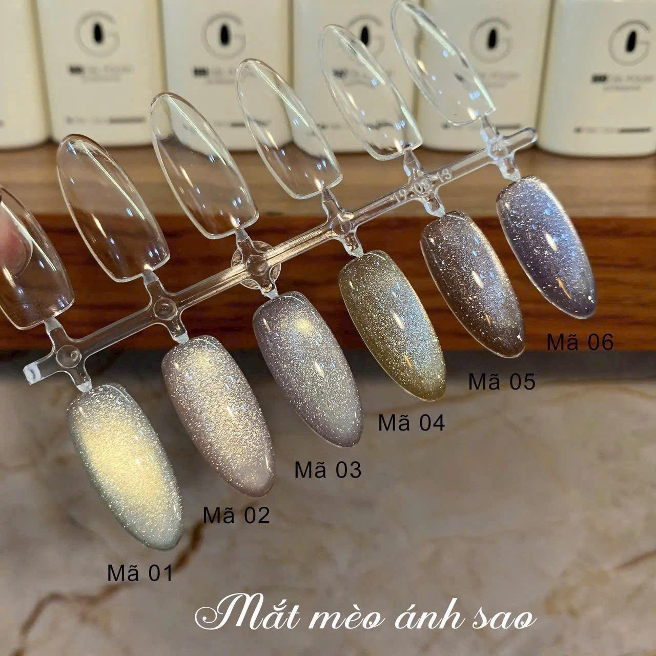 Set Sơn Gel Mắt Mèo Kim Cương Ánh Sao Cực Quang 6 Màu TG PRO Làm Nail Siêu Sáng, Lên Màu Chuẩn, Đậm Mướt Nữ Women