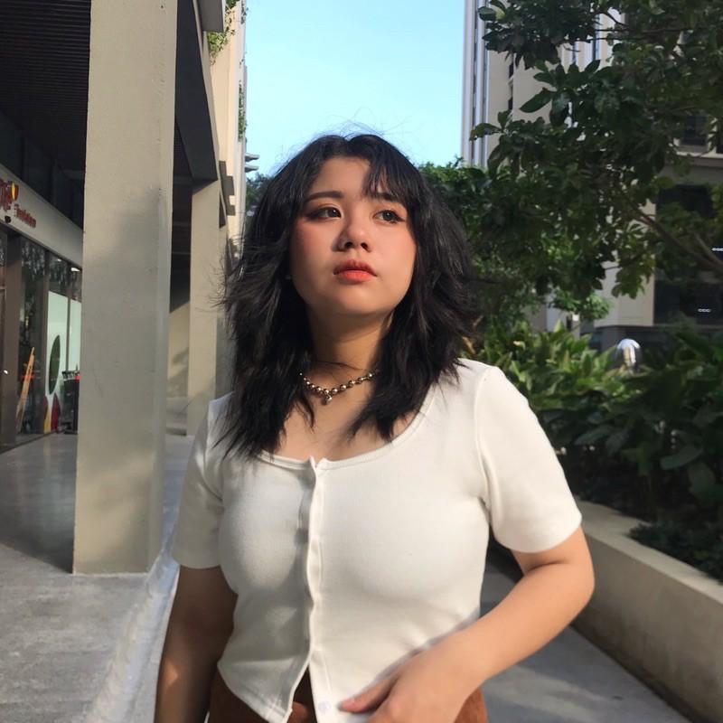 Áo croptop nút bigsize