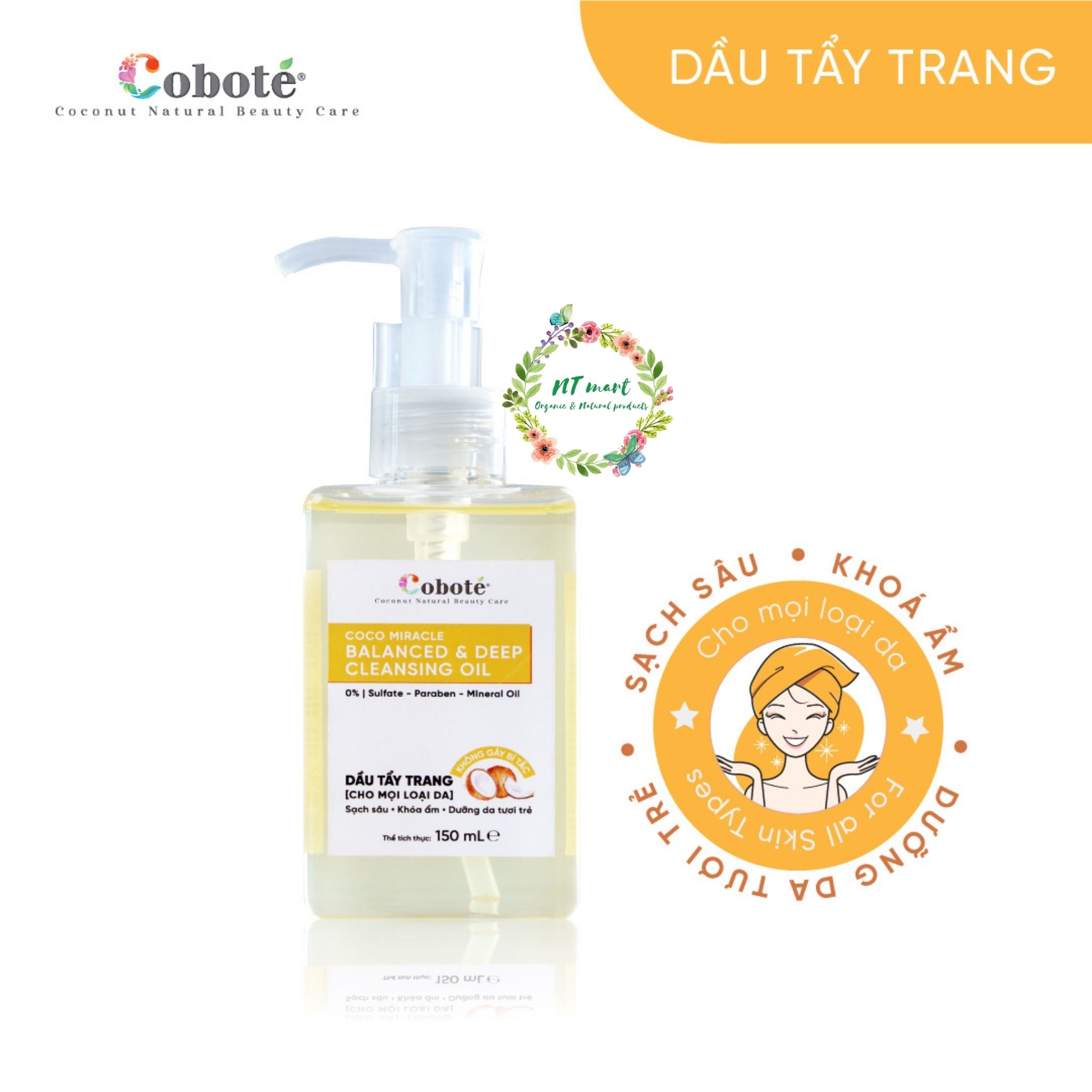 COBOTÉ - Dầu tẩy trang và làm sạch cân bằng