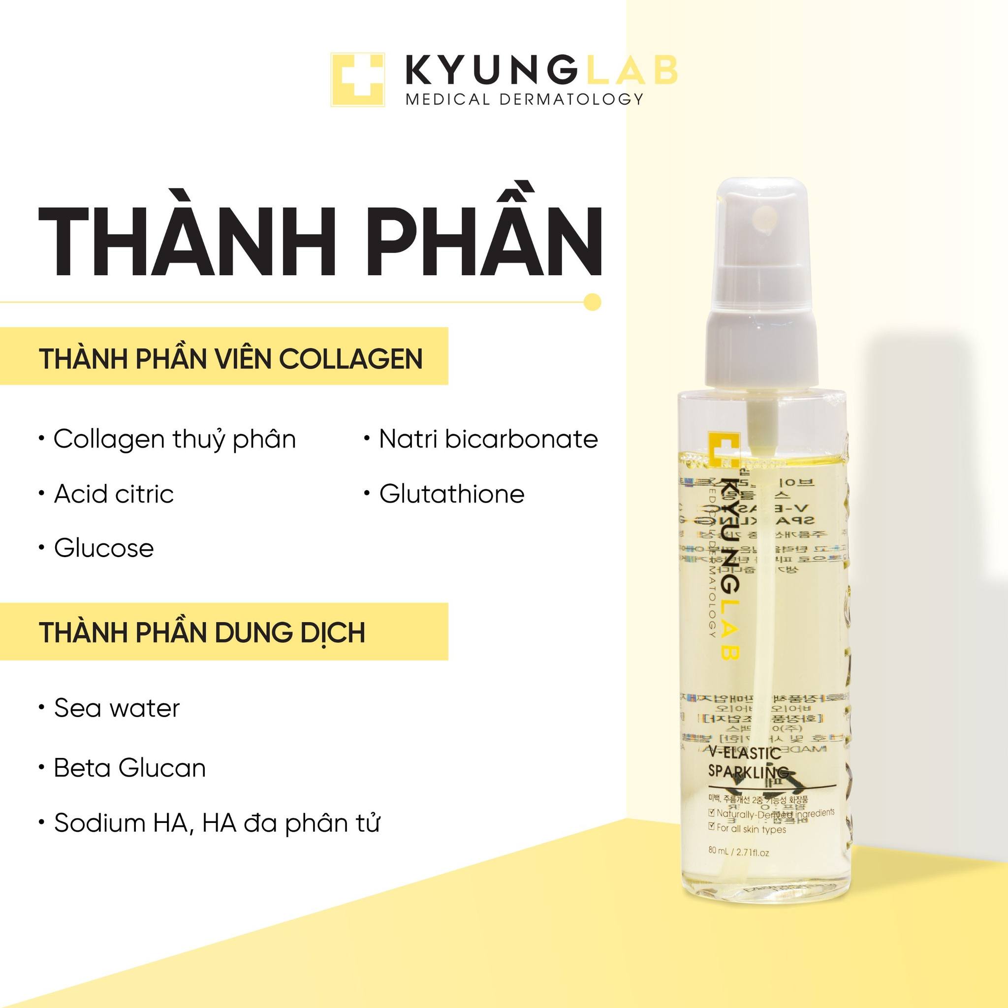 	Xịt dưỡng khóa ẩm căng bóng Kyung Lab V – ELASTIC SPARKLING - 80ml