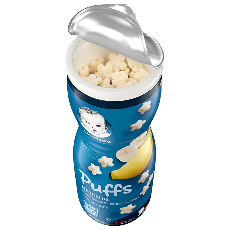 Bánh Ăn Dặm Gerber Puffs Banana - Chuối Hộp 42g  Mỹ