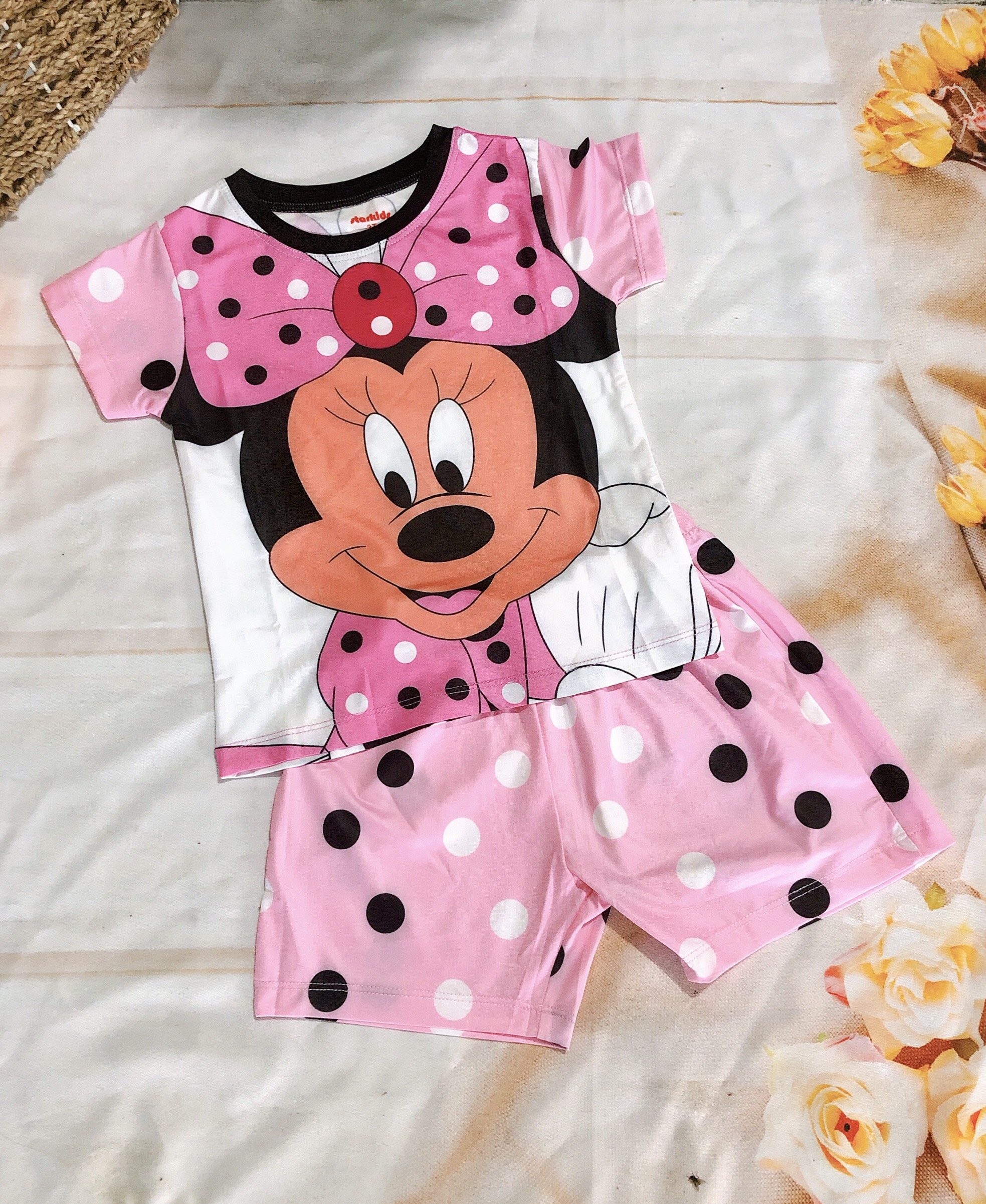 Bộ Thun Lạnh 3D bé gái