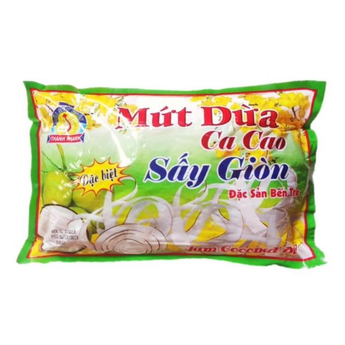 Gói 500GR MỨT DỪA VỊ CACAO SẤY GIÒN SIÊU THƠM NGON THANH THANH