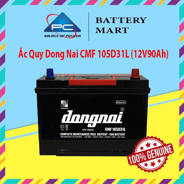 Bình Ắc Quy 12V-90Ah, Ắc Quy Dongnai CMF 105D31L/R