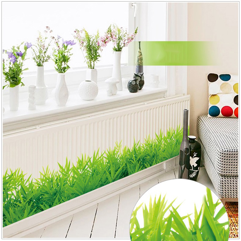 Decal dán chân tường Cỏ xanh AmyShop DCT100 - 2 bộ