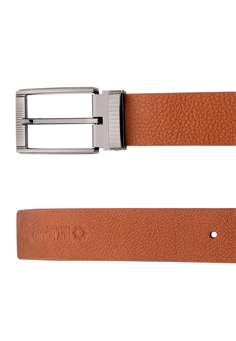 HJ4119-20-21 - Dây nịt nam Huy Hoàng lót nhung 3,5P màu da, đen, nâu