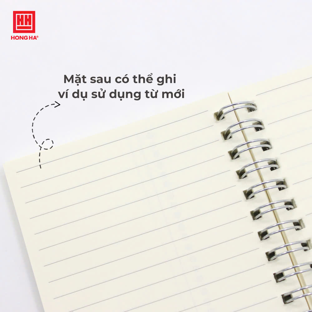 Sổ tay lò xo ghi chép học từ vựng Daily Vocab 02 Hồng Hà 200 trang - 4179