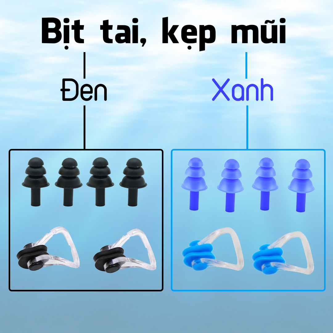 [COMBO 6 MÓN] Kính Bơi Cận Kèm Mũ Bơi, Chân Vịt, Bịt Tai Mũi, Ống Thở, Bạt Kiêm Túi Đi Biển Du Lịch Legaxi