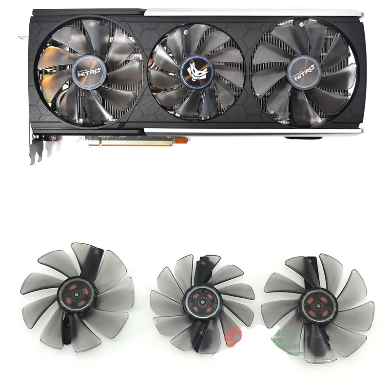 3pcs 95mm CF1015H12D CF9010H12D RX5700 ARGB Quạt card đồ họa cho Sapphire R@X 5700 XT 8GB NITRO + Làm mát bằng card màn hình phiên bản đặc biệt