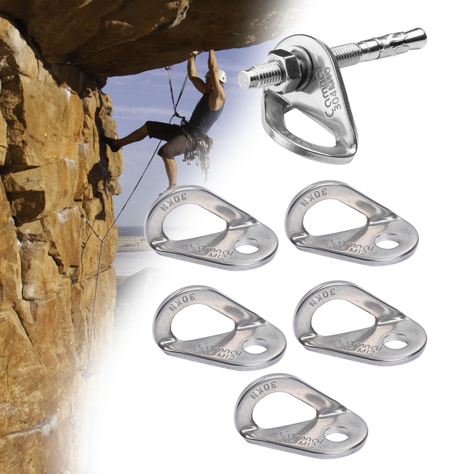 Climbing Anchor Point Nail Hanger Piton Bolt Hanger Heavy Duty 30kN Expansion Nail Bolt Hanger for Engineering Travel Outdoor Belay Camping