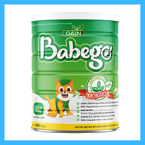 Sữa Công Thức Babego Dành Cho Bé 0-12 Tháng (400g/lon)