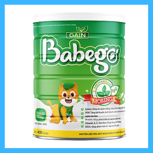 Sữa Mát Tăng Cân, Cải Thiện Biếng Ăn, Táo Bón Babego 12- 36 tháng (800g)