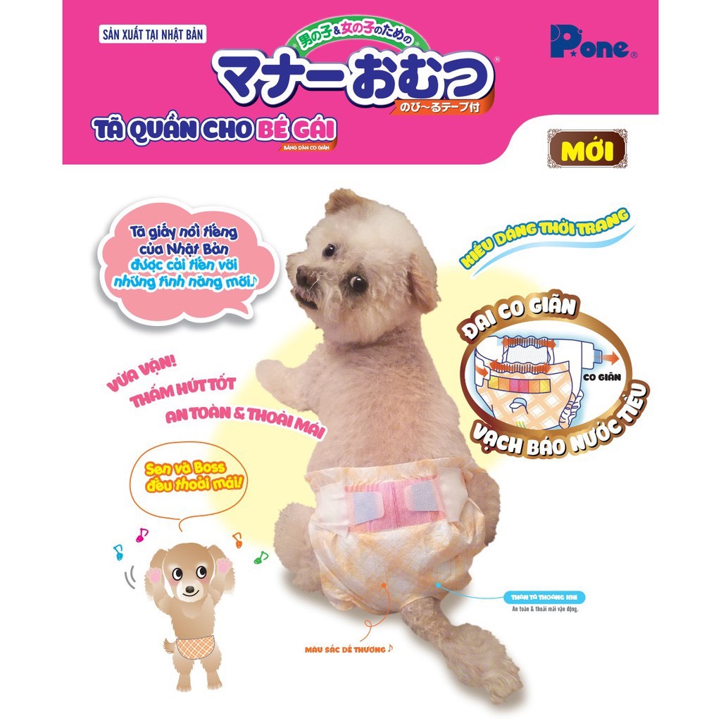 Tã quần cho cún cái P.one 3xs(1-3kg)