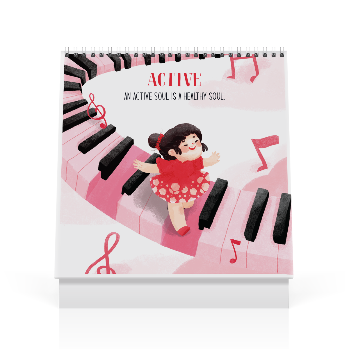 Lịch bàn 2022 Nhâm Dần 20x22 SDstationery LIVE LIKE A CHILD tiếng Anh hình vẽ em bé thiếu nhi trẻ em dễ thương