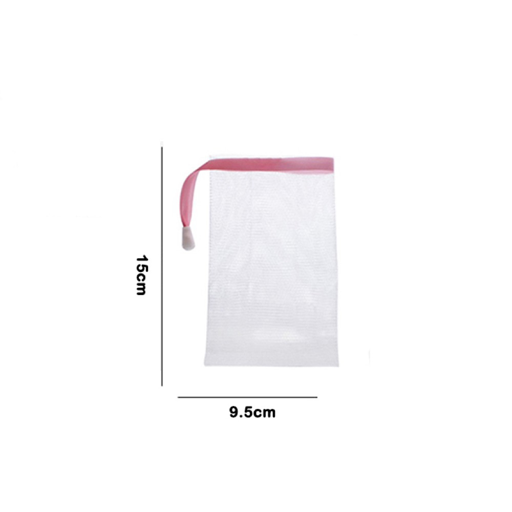 Túi lưới để xà bông tạo bọt, dày 2 lớp, có dây rút , túi tạo bọt xà phòng /Mesh Foaming Soap Bag