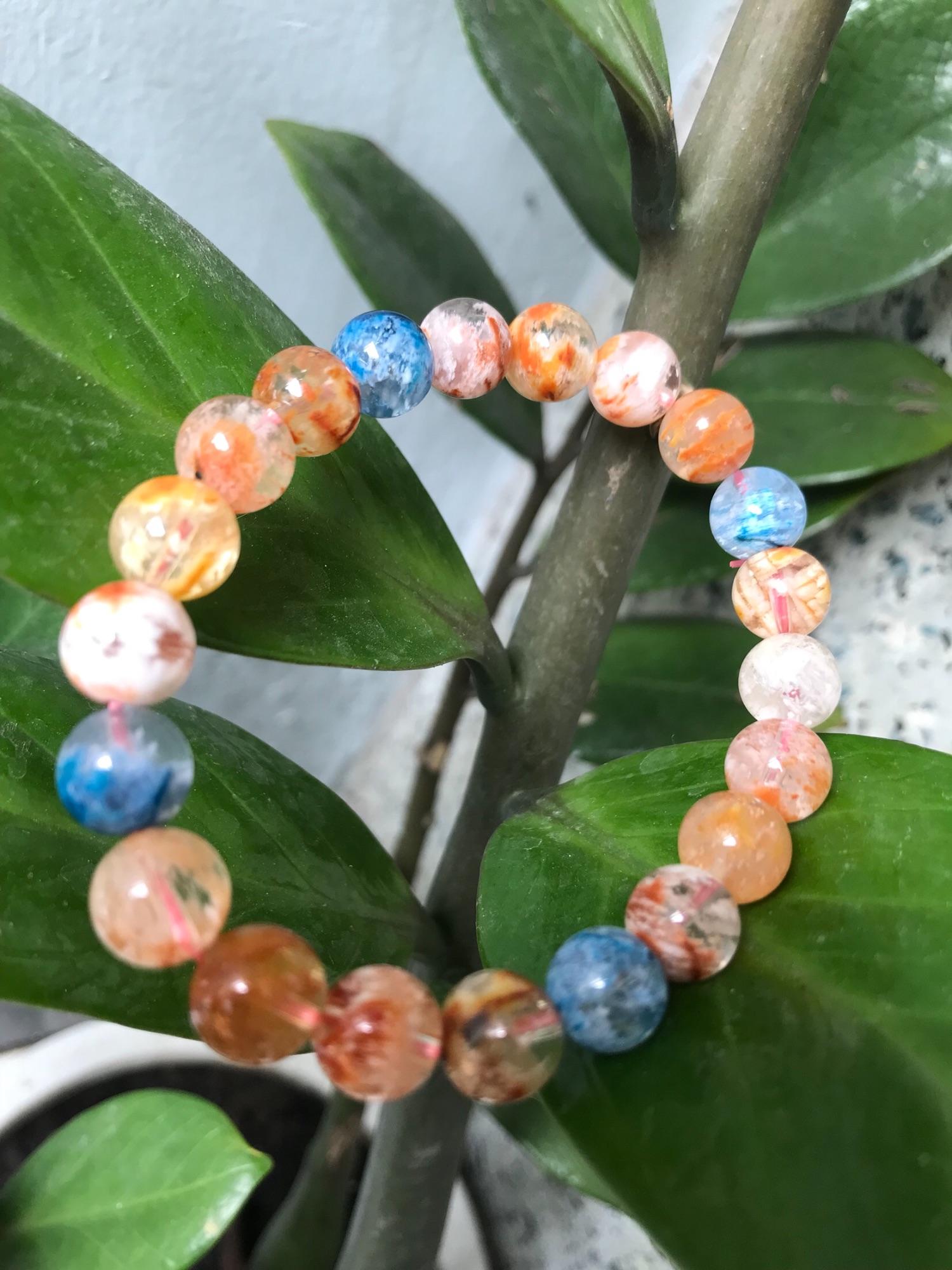 VÒNG ĐẸP THẠCH ANH TUYẾT MÀU SANG ĐÁ VIP 9mm ĐÁ THIÊN NHIÊN