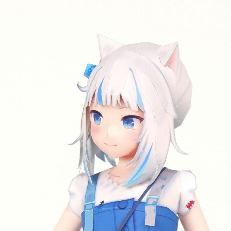 Mô hình giấy anime girl [Virtual idol/English Virtual youtuber] VTuber Hololive-EN : Gawr Gura ( Cat Shark )