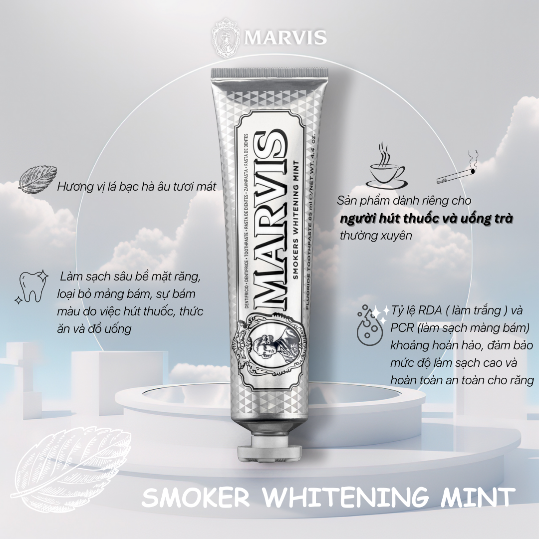 Kem đánh răng Marvis Toothpaste 85ml-75ml nhiều mùi hương