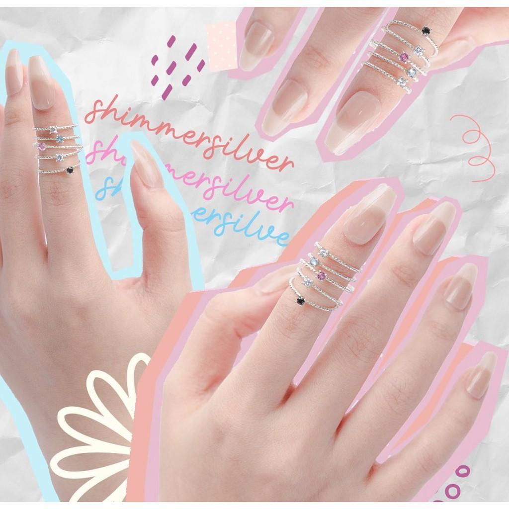 Nhẫn bạc 925 Colorful - Shimmer Silver