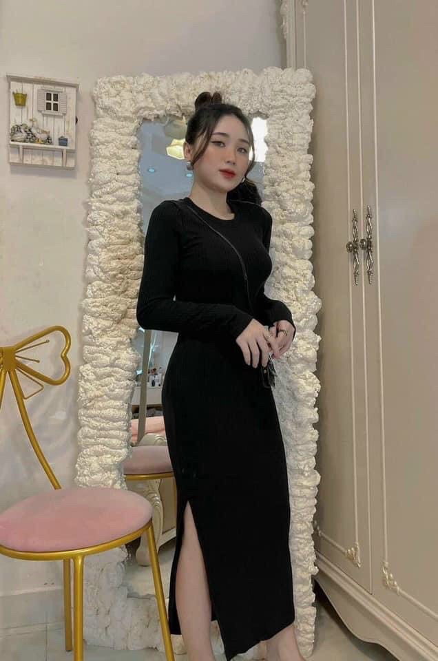 ĐẦM BODY TAY DÀI XẺ TÀ