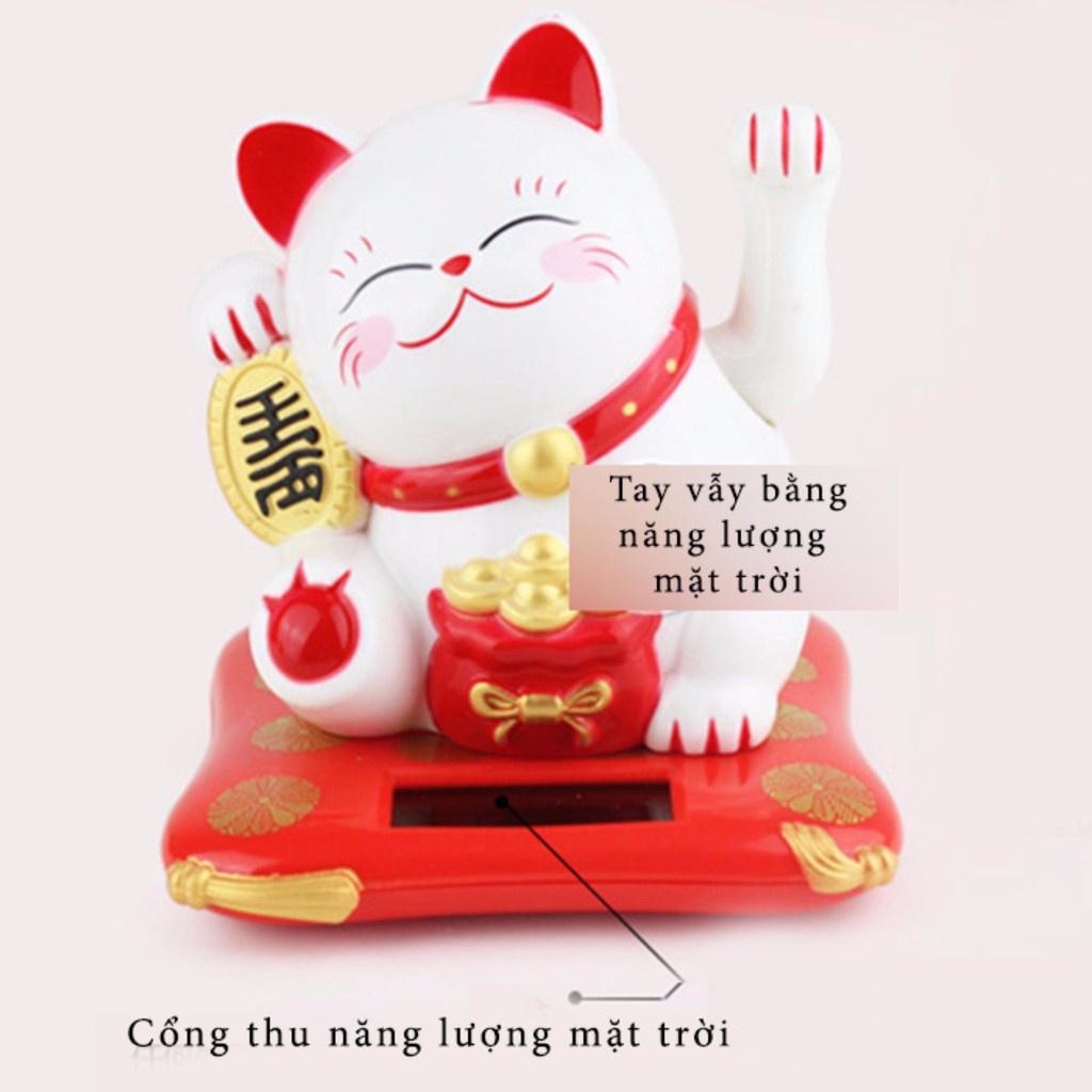 Mèo thần tài vẫy tay chạy bằng năng lượng mặt trời mang lại may mắn cho gia chủ