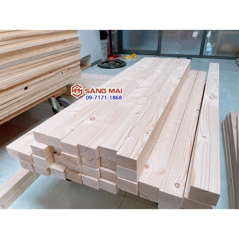 - Thanh gỗ thông 3cm x 5cm x dài 100cm x láng mịn 4 mặt