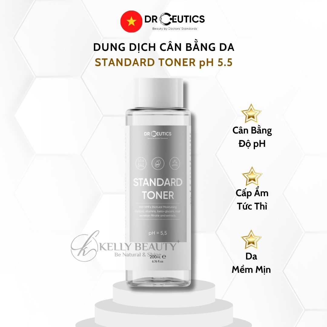 Standard Toner DrCeutics - Dung Dịch Cân Bằng Da, Cấp Ẩm Làm Dịu Mọi Làn Da - Kelly Beauty