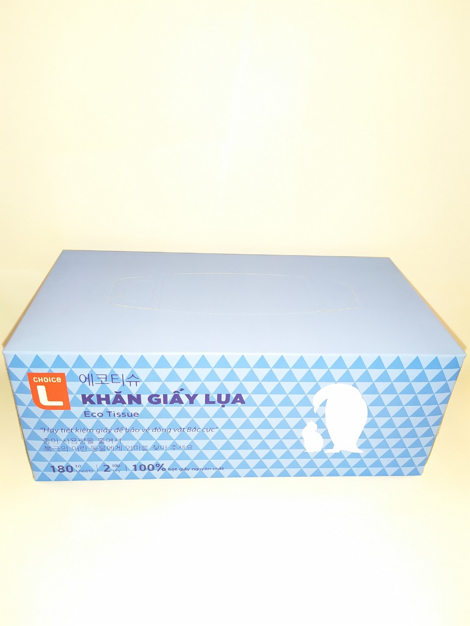 Khăn Giấy Lụa New Màu Xanh Dương  Choice L (CL) 2 Lớp (180 Tờ)