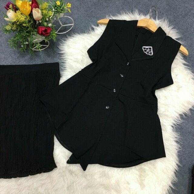 SET ÁO VEST CHÂN VÁY DẬP LY CAO CẤP