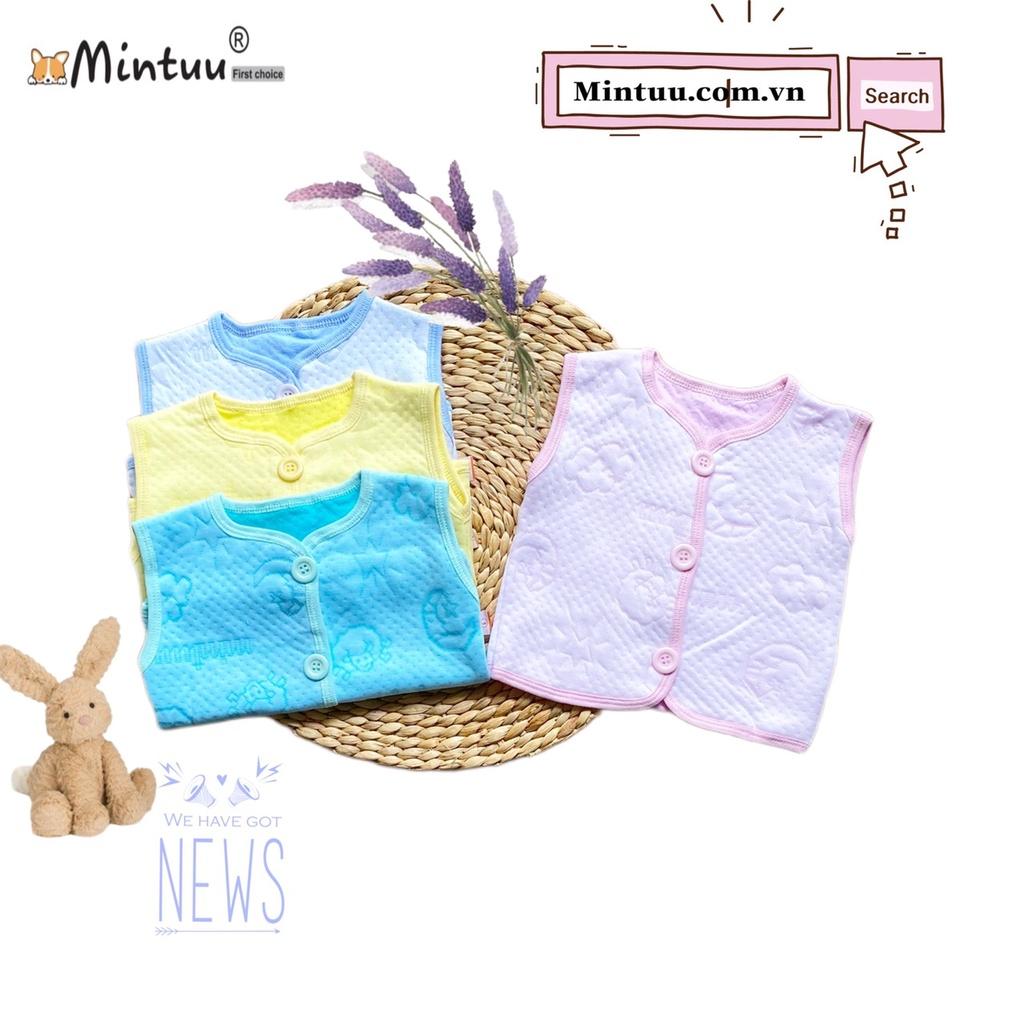 Áo Gile trần bông cho bé sơ sinh, thương hiệu MINTUUU cho bé 0 - 2 tuổi