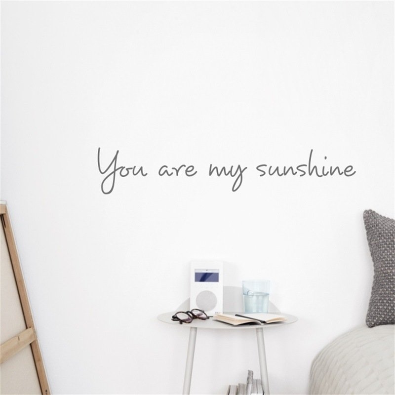 Decal dán tường chữ You are my sunshine sang trọng cao cấp